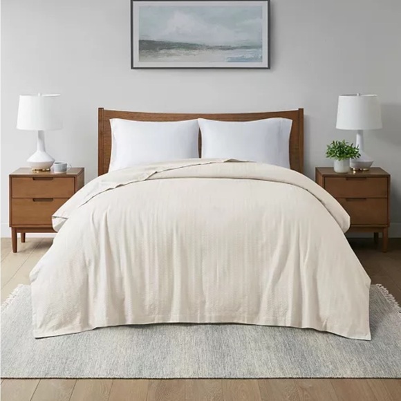 Hotel Collection Cream Egyptian Cotton Blanket - Picture 1 of 6